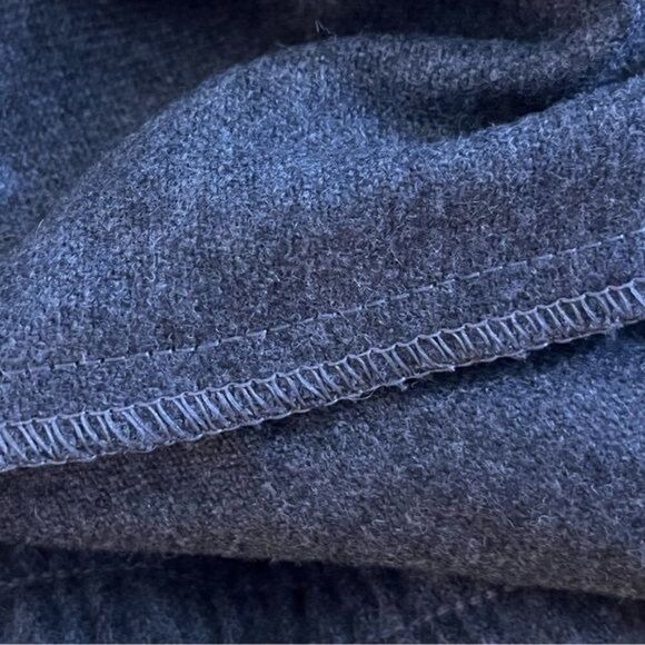 Vintage 80s Rrrrruss Russ Togs Midi A-Line Workwear Wool Skirt Charcoal 12 - Picture 6 of 7